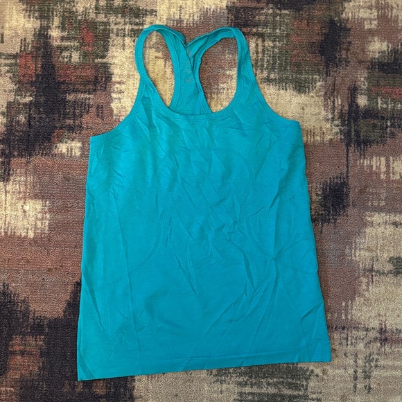 Women's Teal Racerback Tank Top PTP 17.5 - Picture 1 of 3